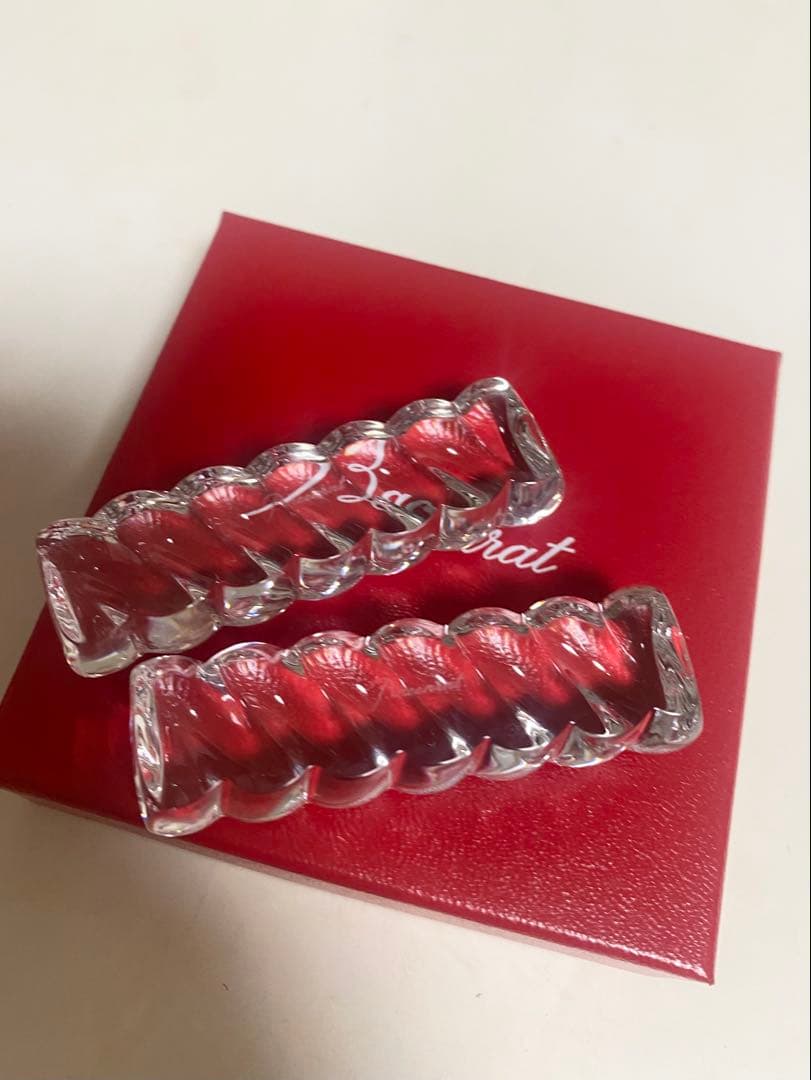 Baccarat クリスタル箸置き 2個セット