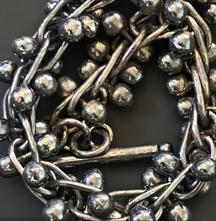 Vintage メキシコ シルバー DNA リンク ブレスレット