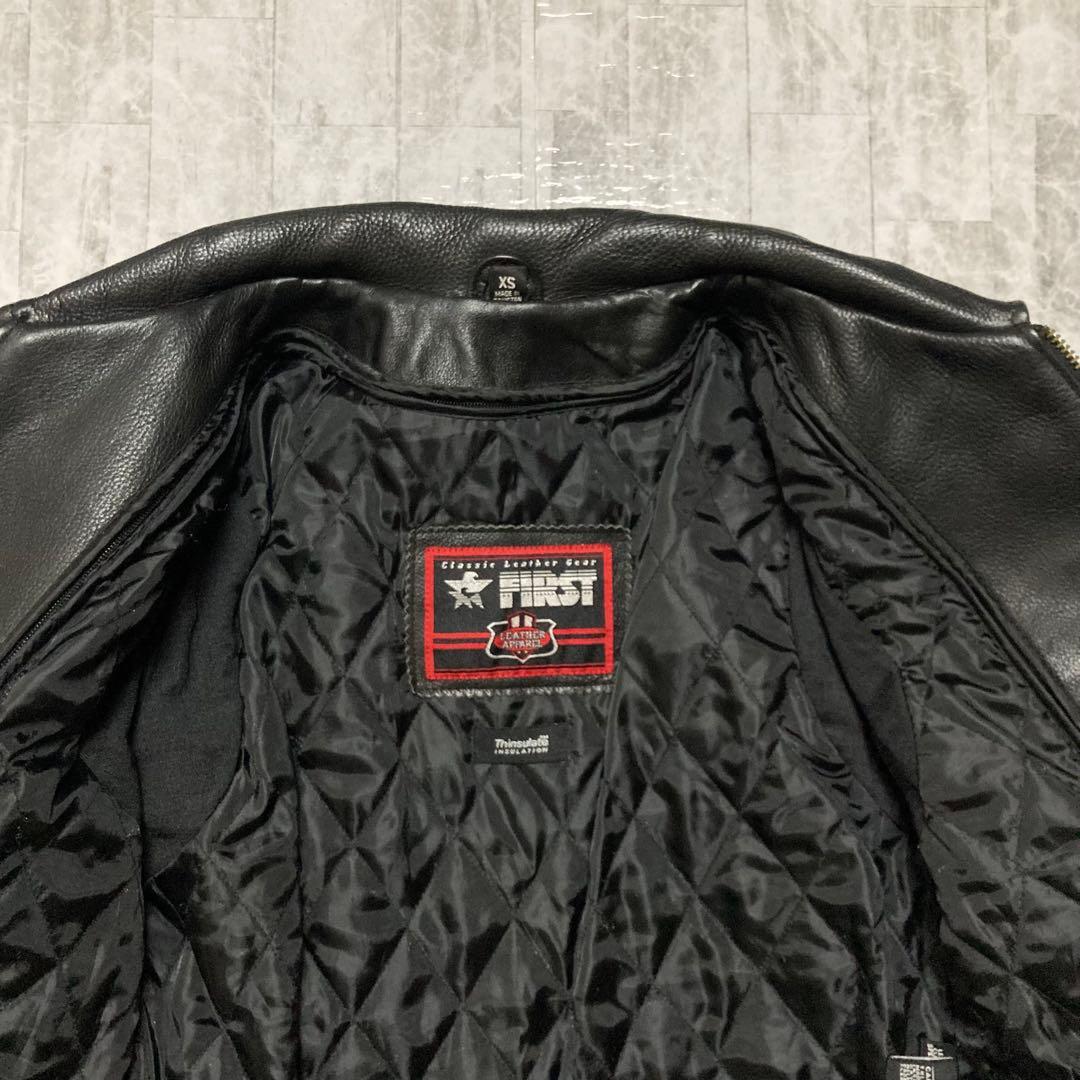 【希少】90s vintage レザーシングルライダースジャケット 黒　ブラック