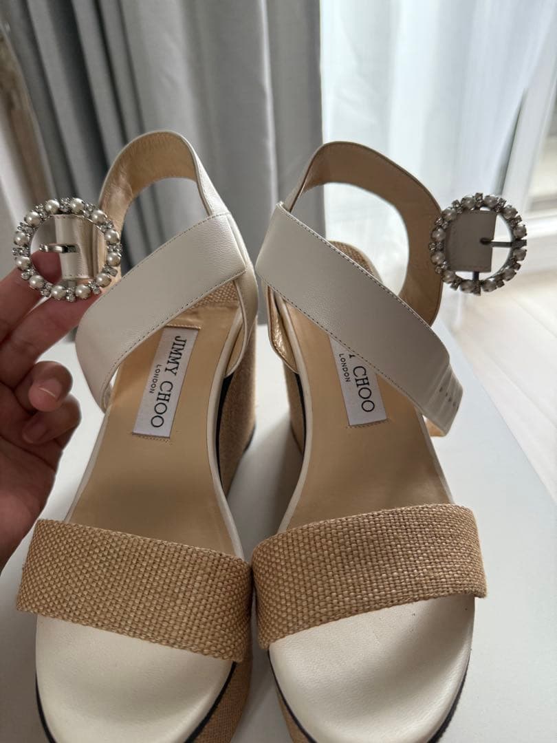 超美品　ジミーチュウ　サンダル　ウェッジソール