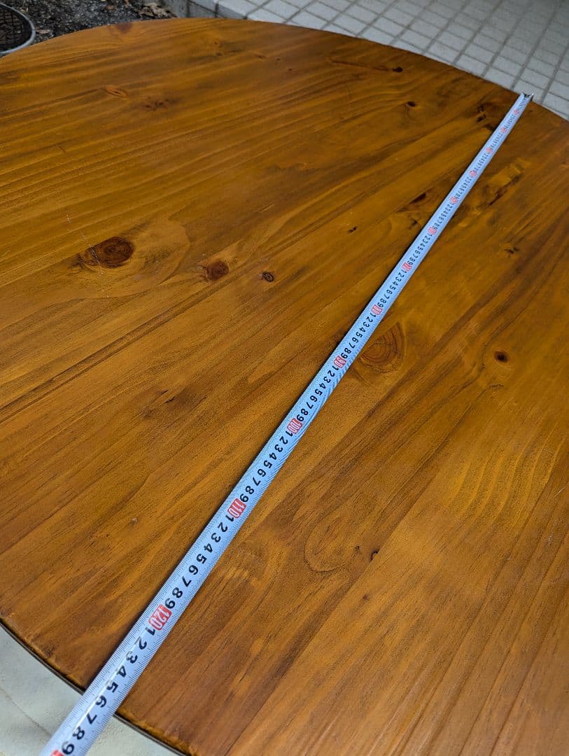 ケ*ジ様 丸型ちゃぶ台　脚折りたたみ式座卓　レトロテーブル