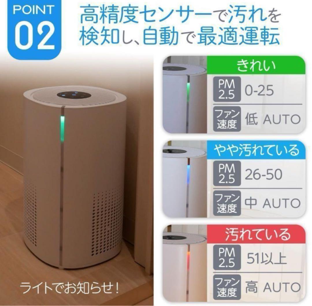空気清浄機 小型 消臭 省エネ 花粉 脱臭機 たばこ 除菌／◯