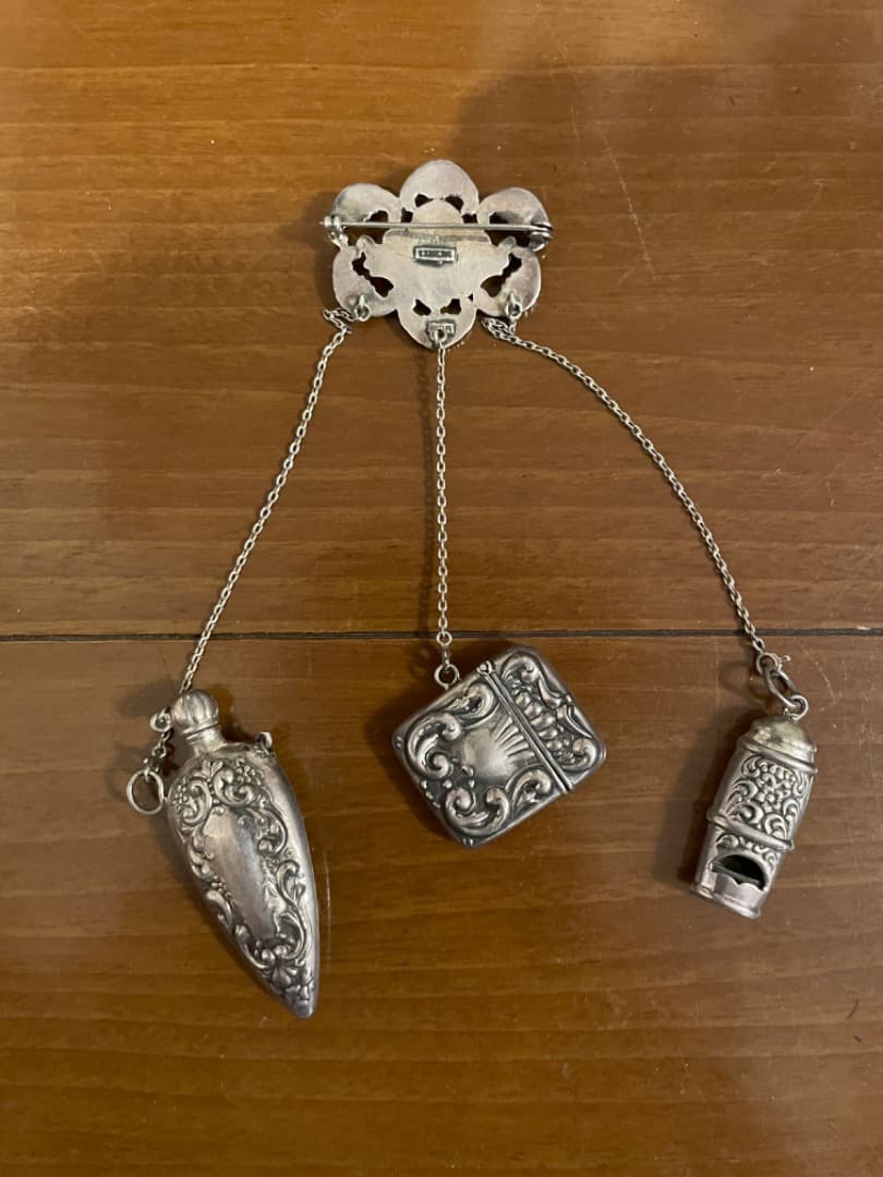 ヴィクトリアン　925 スターリングシルバー　ピン　ブローチ　ヴィンテージ