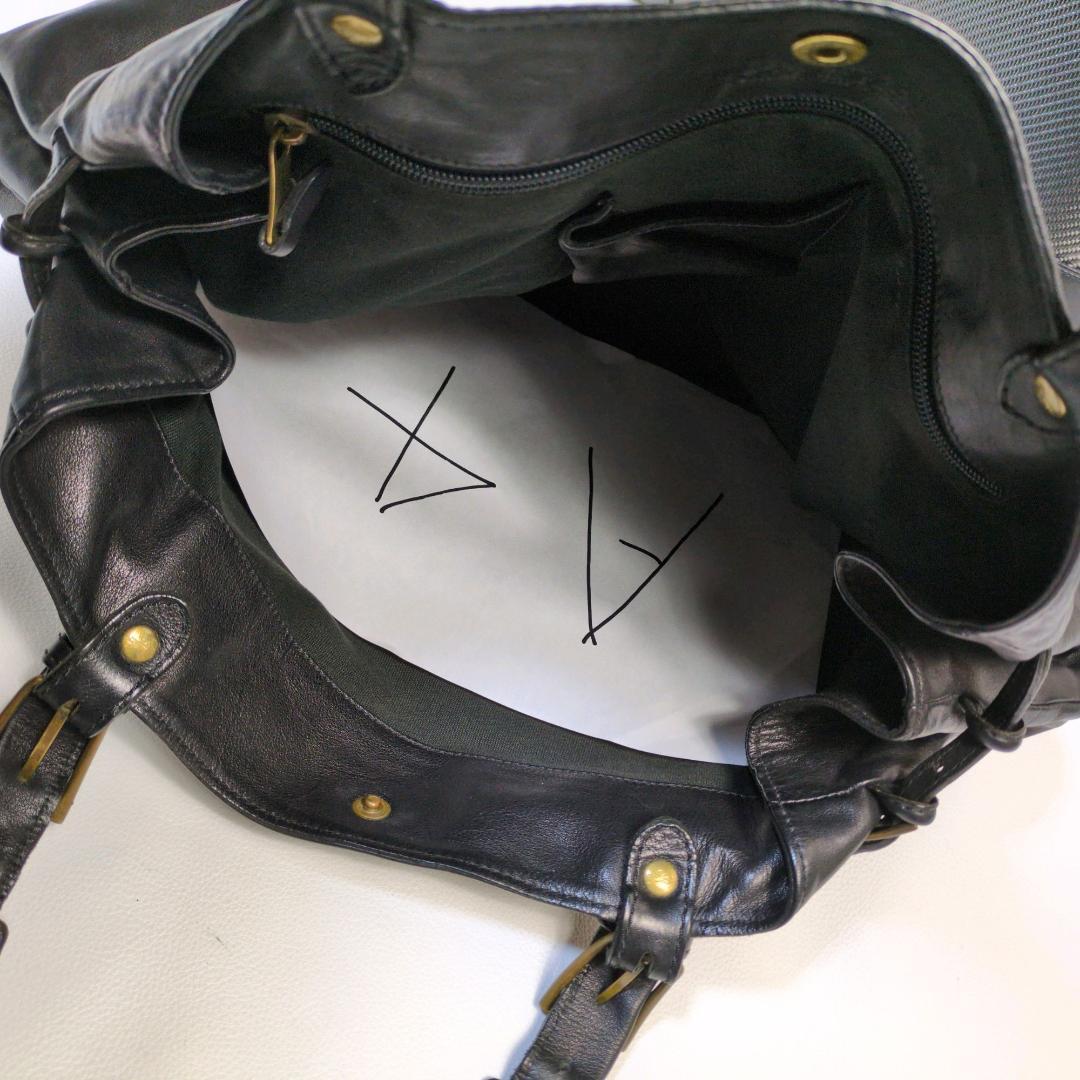 イルビゾンテ トートバッグ ハンドバッグ レザー ブラック 大きい 肩掛け