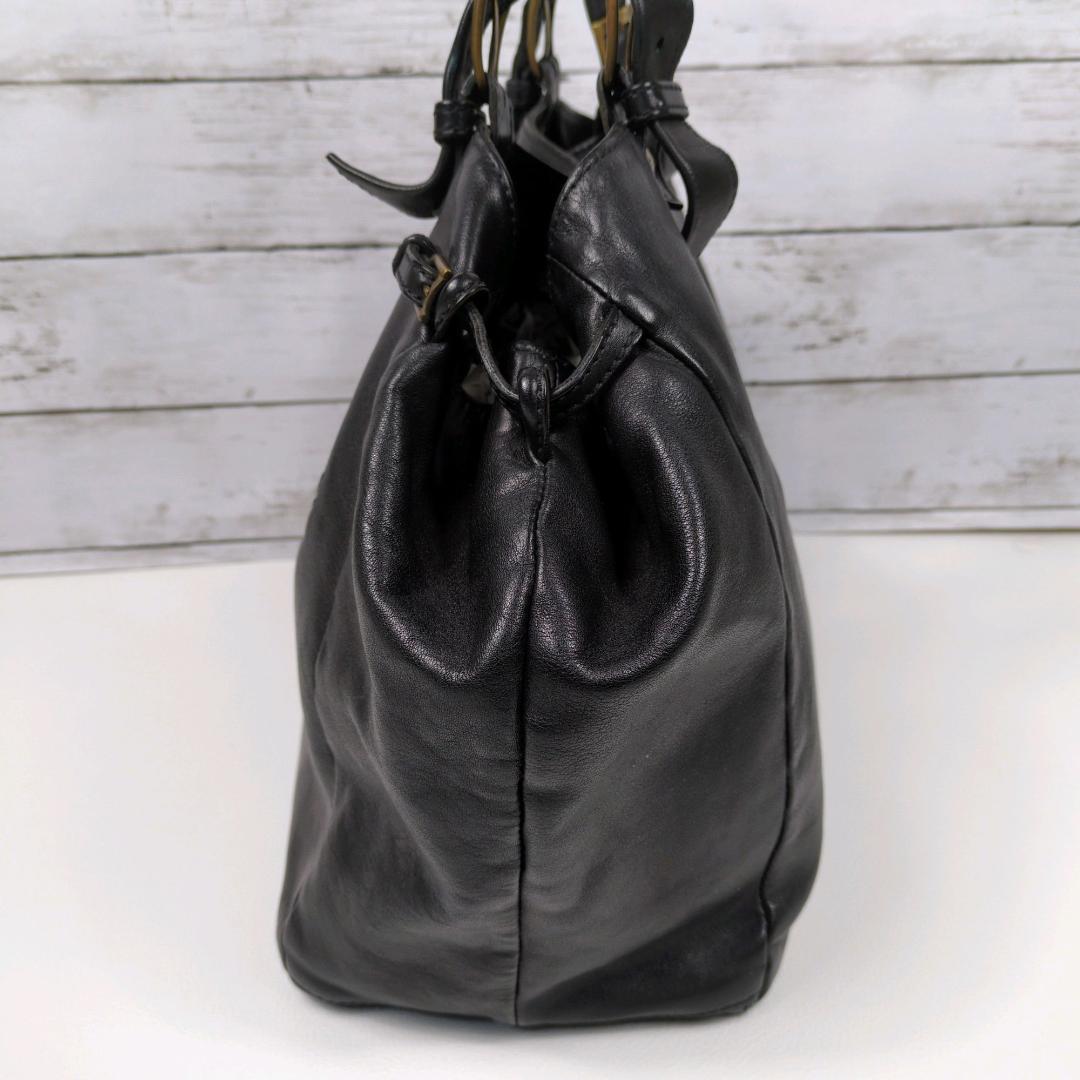 イルビゾンテ トートバッグ ハンドバッグ レザー ブラック 大きい 肩掛け