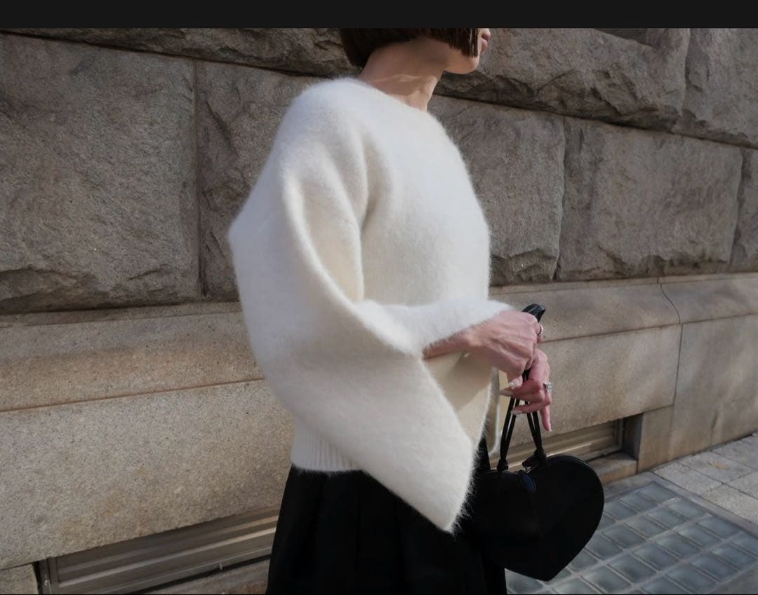 Heve Tulip Sleeve Alpaca Knit ニット完売品