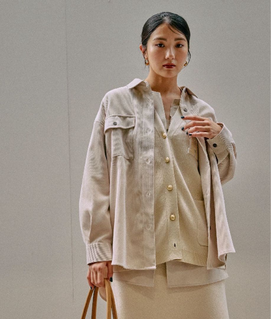 グローバルワーク イージーケアコーデュロイシャツ M 2枚セット