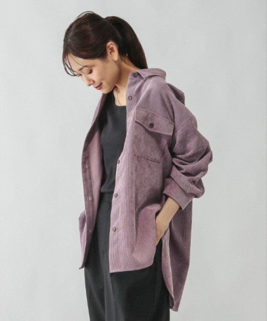 グローバルワーク イージーケアコーデュロイシャツ M 2枚セット