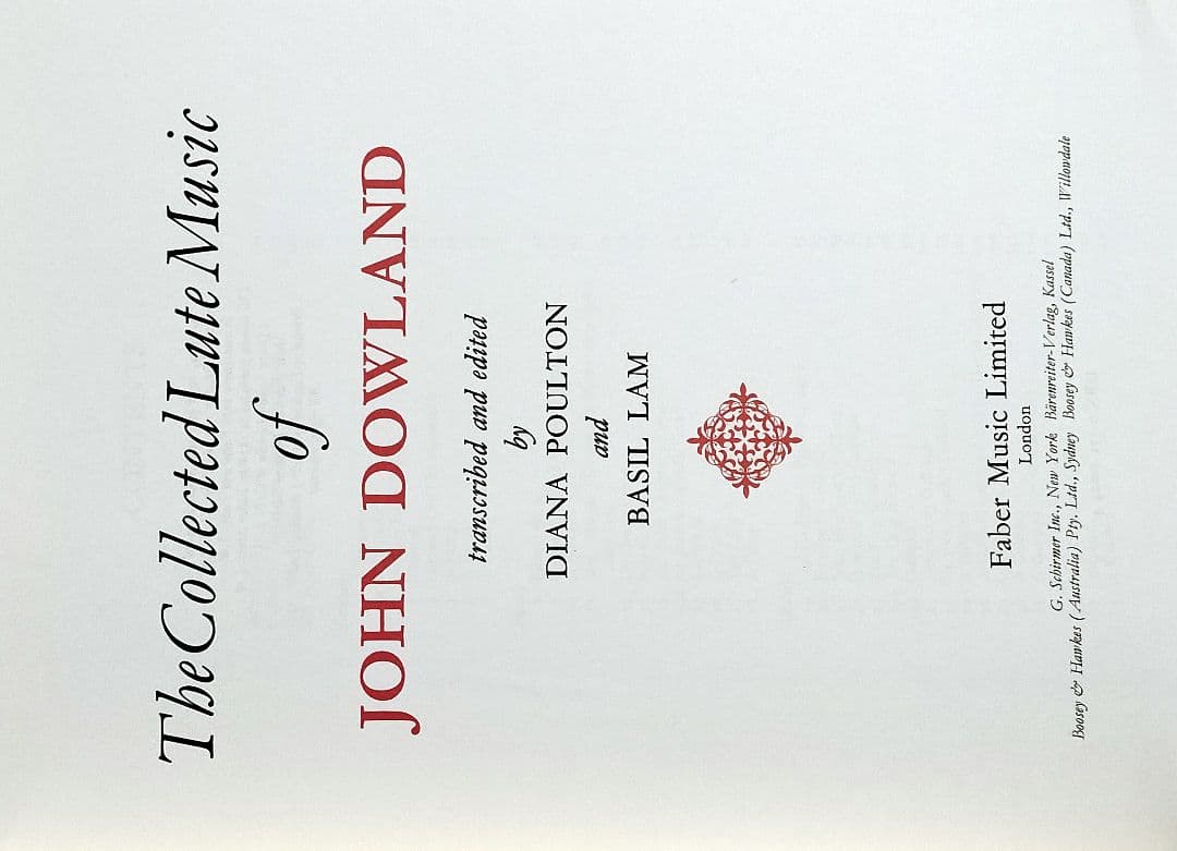 ジョン・ダウランドのリュート音楽集