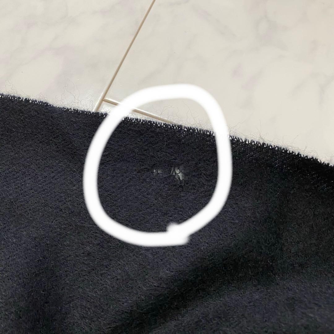 【新品未使用】ランバンコレクション カシミヤ/100% ブラック 大判マフラー