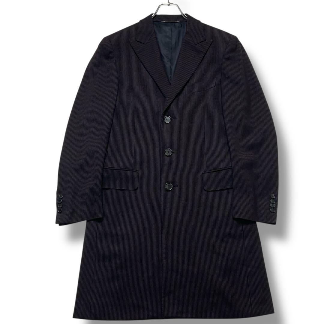 美品 CANALI 高級イタリア製 上質ウール100% テーラードコート M