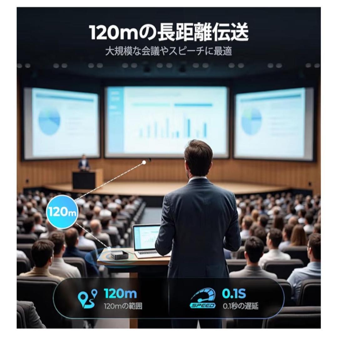 4K対応 ワイヤレスHDMI 送受信機セット 最大120m伝送 低遅延