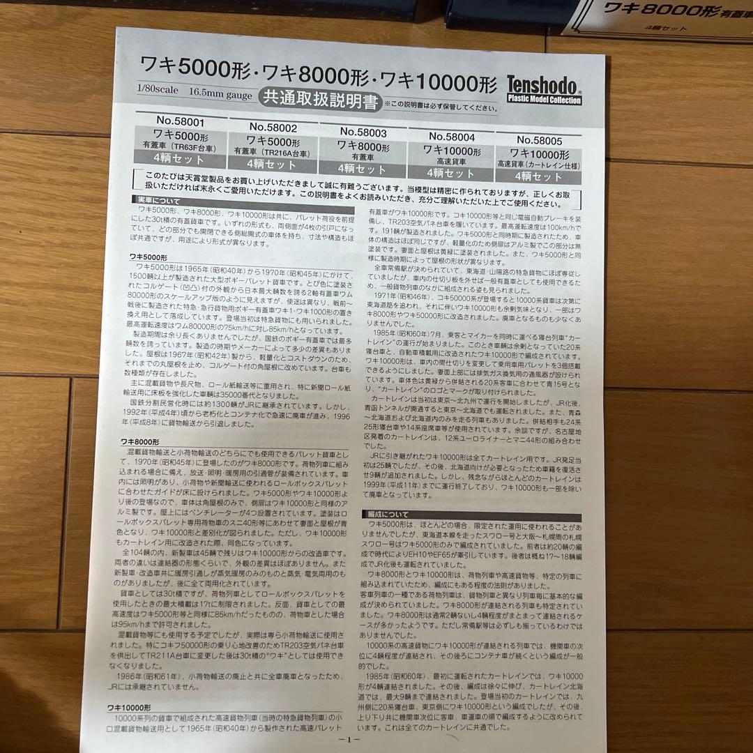 シ*グ様 天賞堂　ワキ8000形　有蓋車　4輌セット　訳あり　ジャンク　説明必須