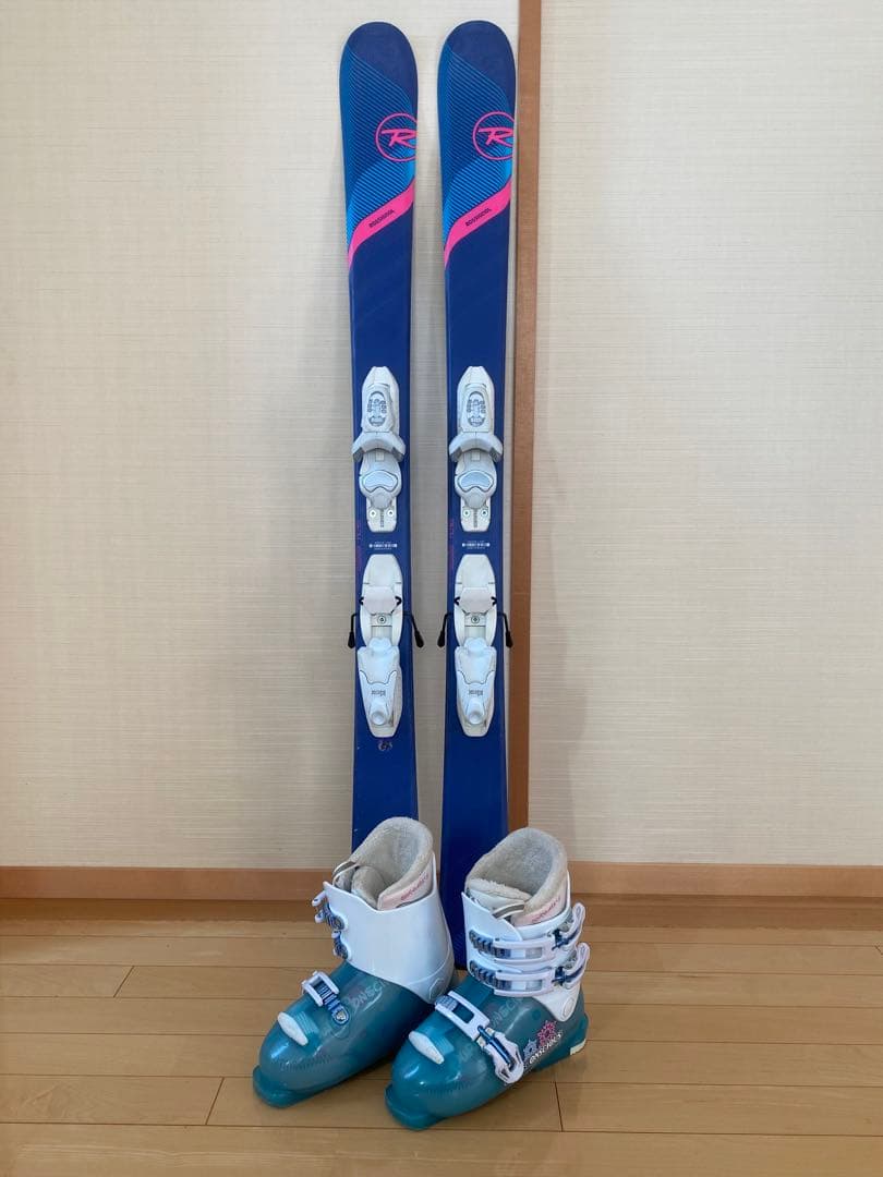 子供　ジュニア　スキー　スキー板とブーツセット　Rossignolロシニョール