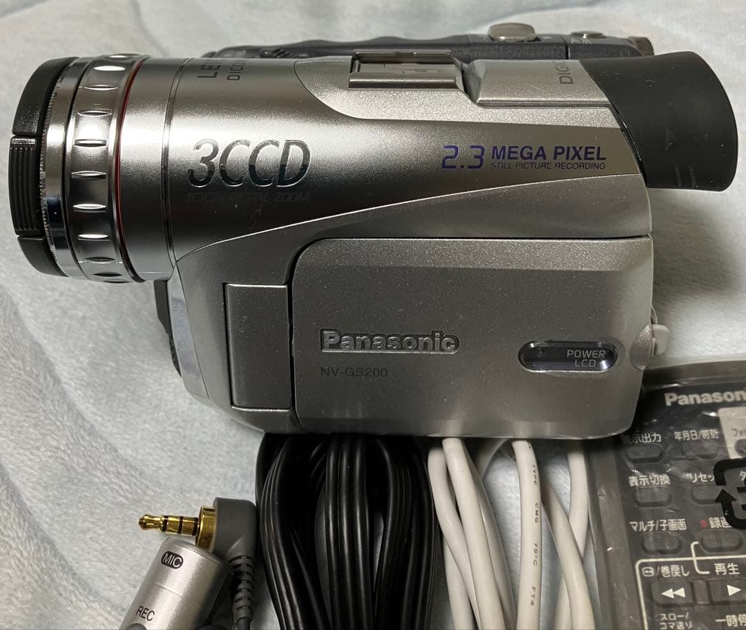 パナソニック ビデオカメラ NV-GS200 ミニDVテープ 作動機 付属品付き