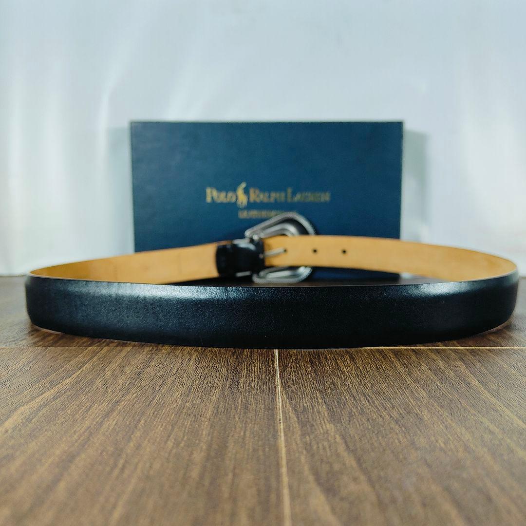 【極美品】【高級ライン】ポロラルフローレン　ウエスタンバックル　高級ドレスベルト