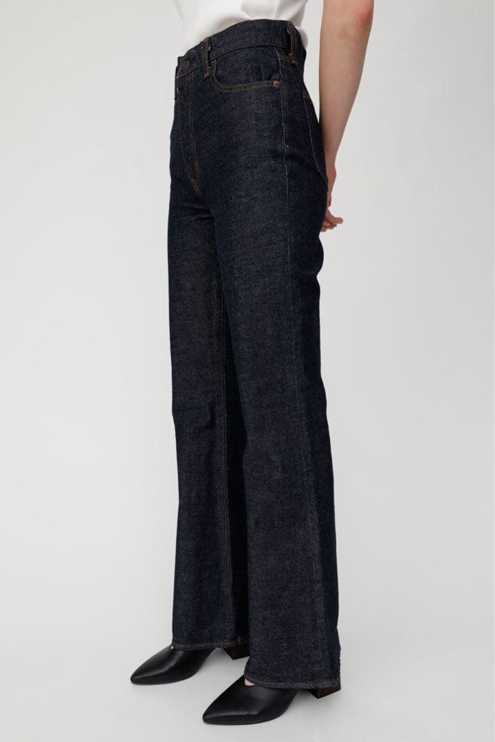 【濃紺】MOUSSY MVS FLAREフレアデニムパンツ