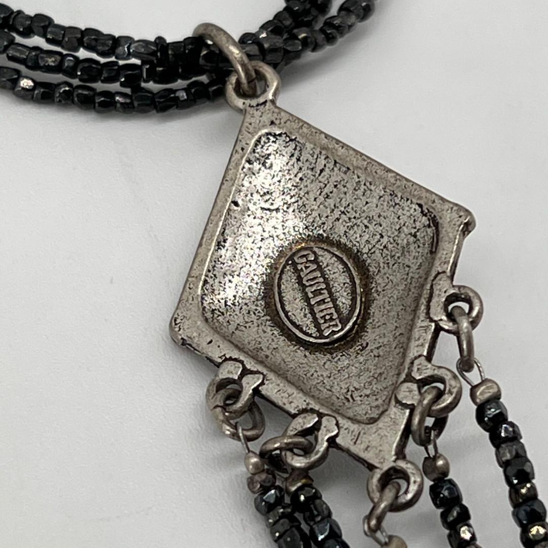 12561 Y2k JPG archiveゴルチエ 00ビーズ3重ネックレス