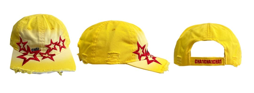 CHAI イエローキャップ 赤い星刺繍