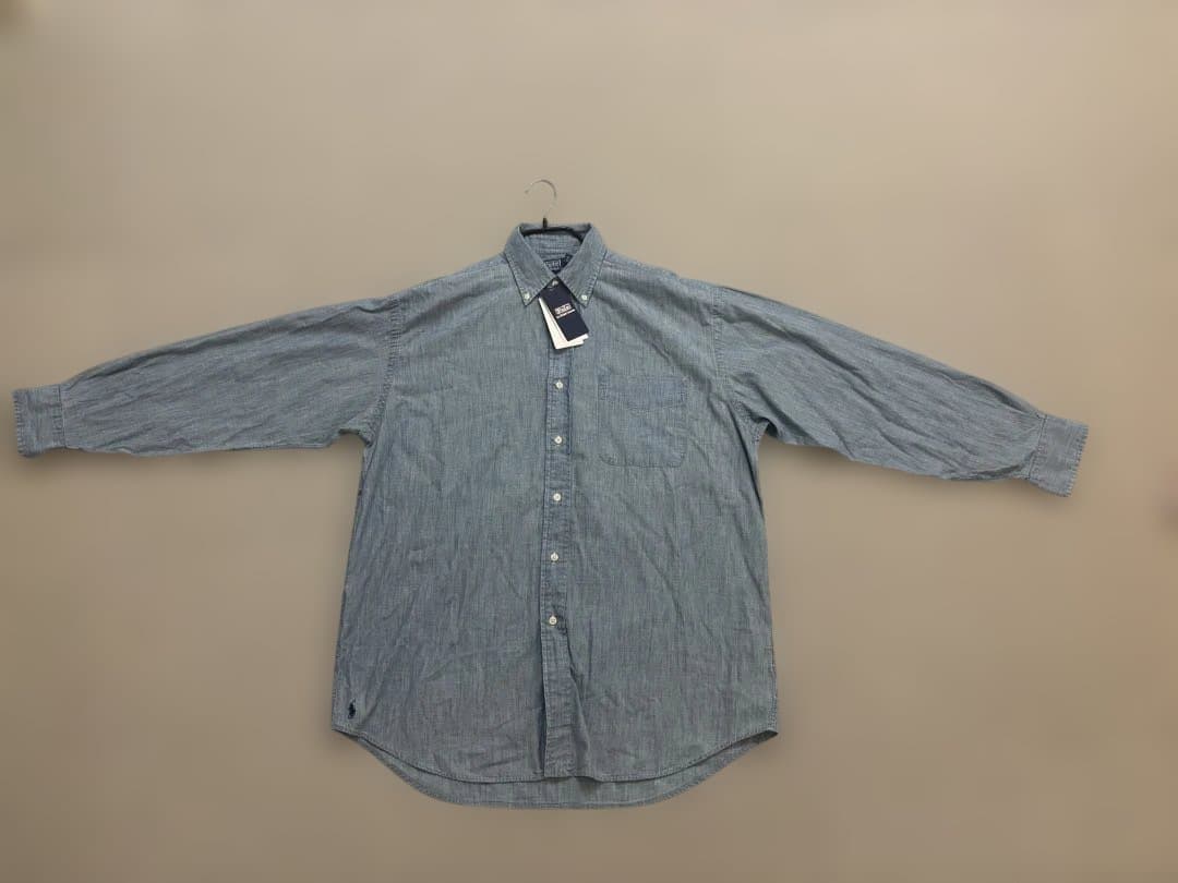 【新品タグ付き】ポロ ラルフローレン ビッグ フィット シャツ　ブルー