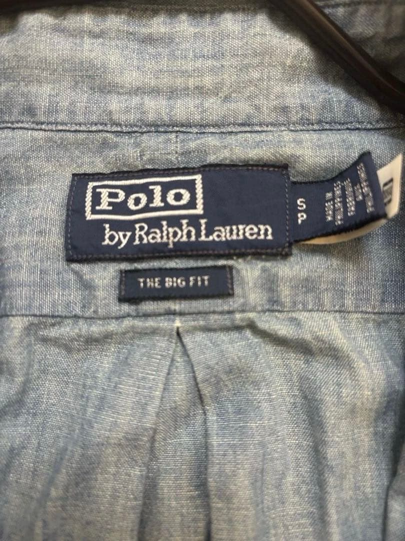 【新品タグ付き】ポロ ラルフローレン ビッグ フィット シャツ　ブルー
