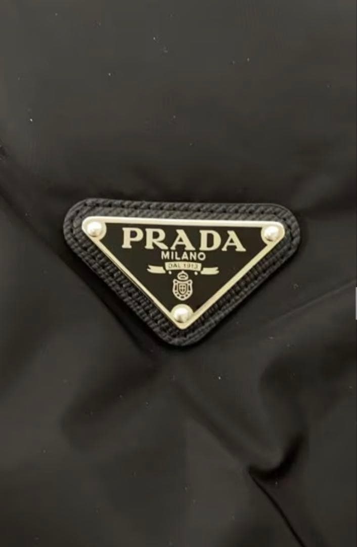 PRADA 46 ナイロン　ニットジャケット　Ｍ　黒