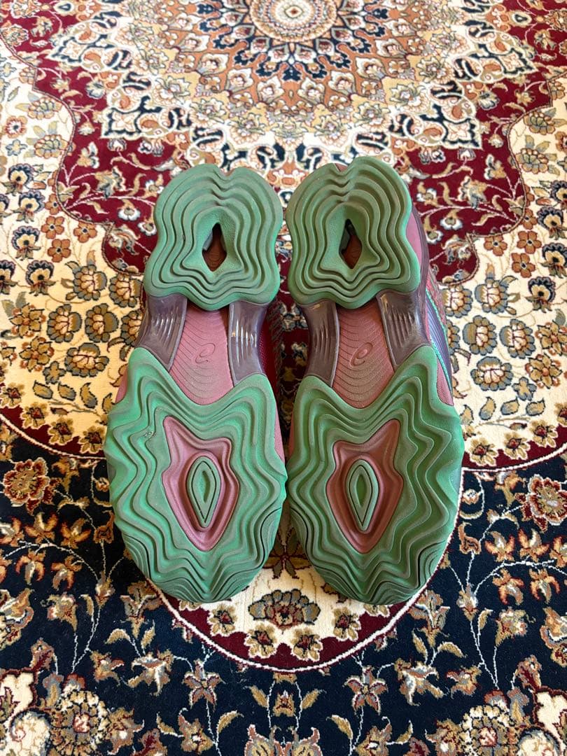 【美品】ASICS GEL-STYRAX DAHLIA/BRIGHT GREEN