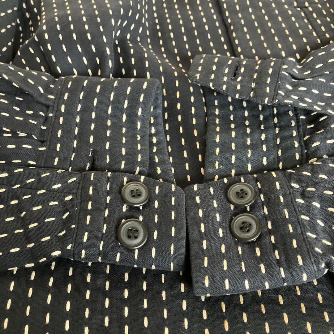 ISSYMIYAKE MENイッセイミヤケ マオカラーシャツ　総サシコ