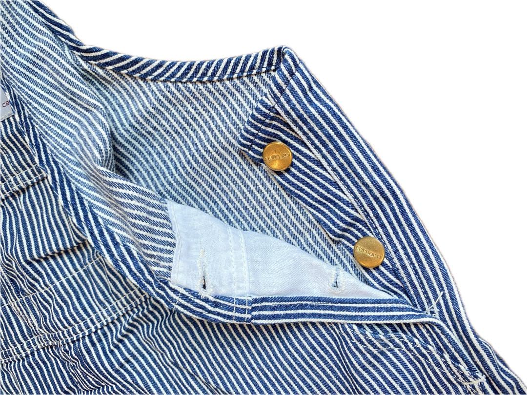 【美品】Carhartt カーハート ヒッコリーストライプ デニムオーバーオール