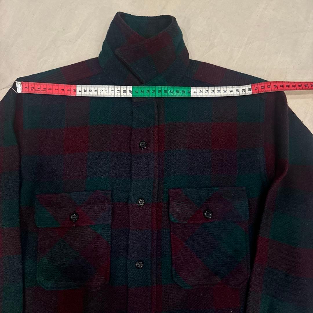 50s 60s VINTAGE ヴィンテージ ウールシャツ マチ付き