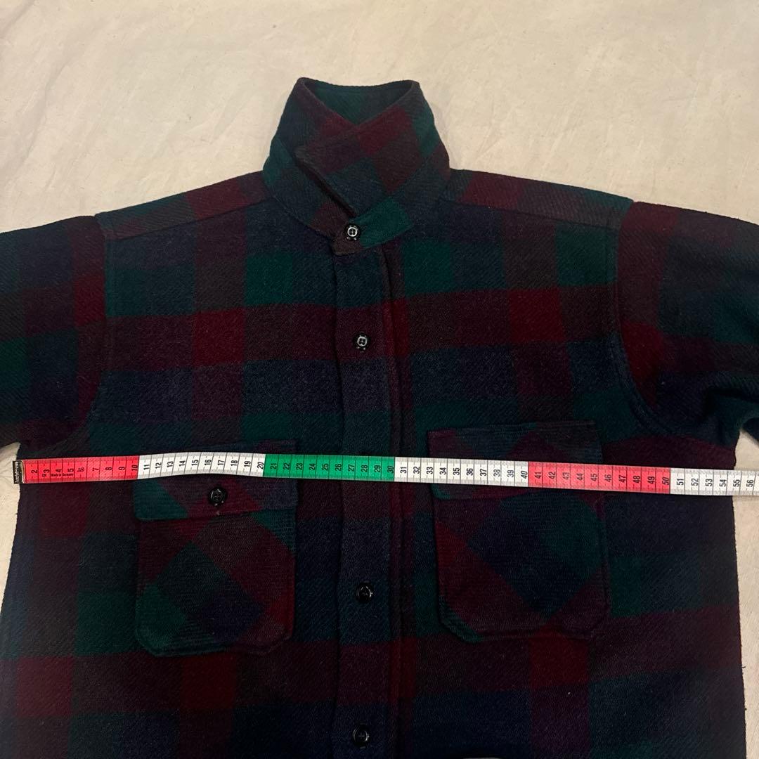 50s 60s VINTAGE ヴィンテージ ウールシャツ マチ付き