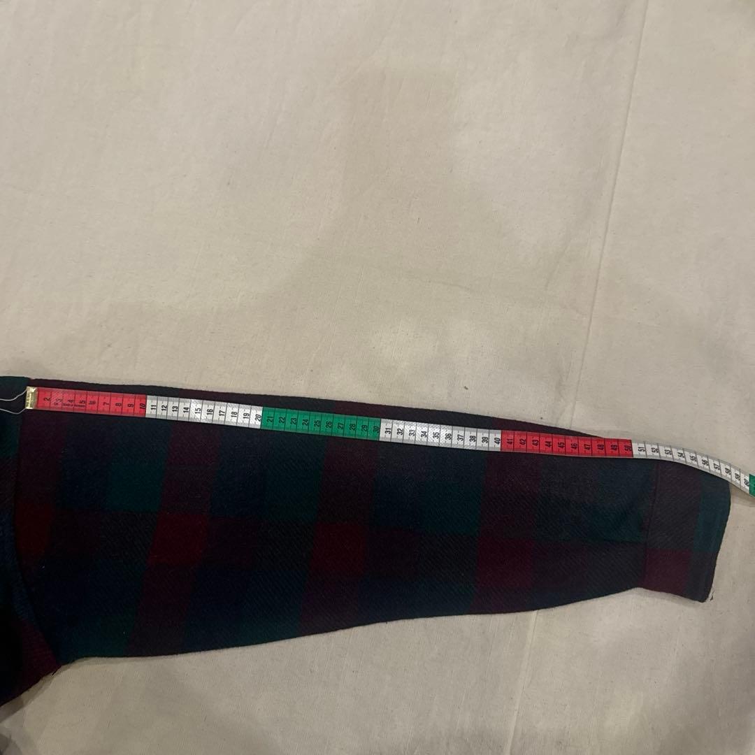 50s 60s VINTAGE ヴィンテージ ウールシャツ マチ付き