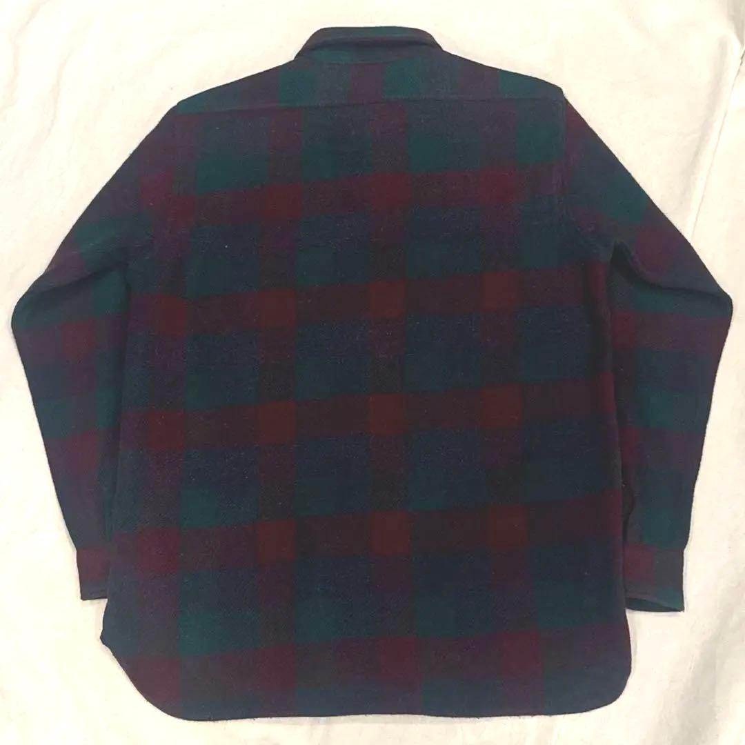 50s 60s VINTAGE ヴィンテージ ウールシャツ マチ付き