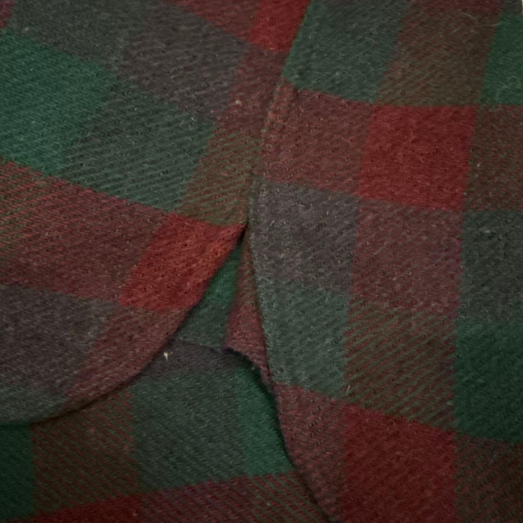 50s 60s VINTAGE ヴィンテージ ウールシャツ マチ付き