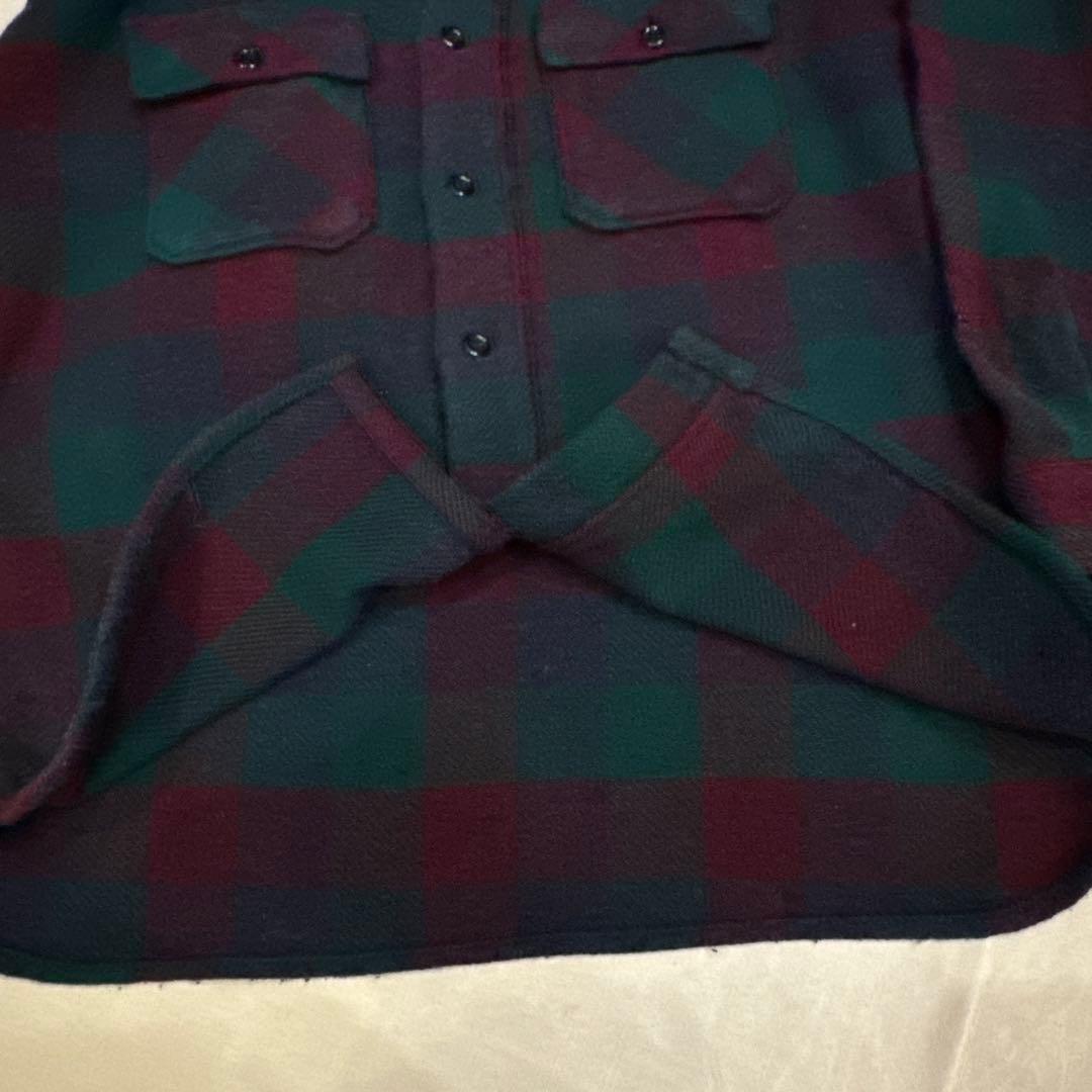 50s 60s VINTAGE ヴィンテージ ウールシャツ マチ付き