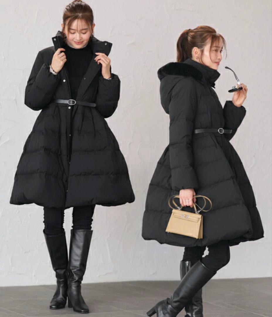 エ*️様 新品未使用　マルチway・エコファーフード ロングダウンコート(ベルト