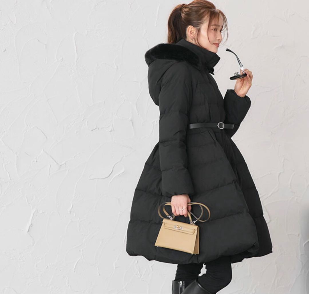 エ*️様 新品未使用　マルチway・エコファーフード ロングダウンコート(ベルト