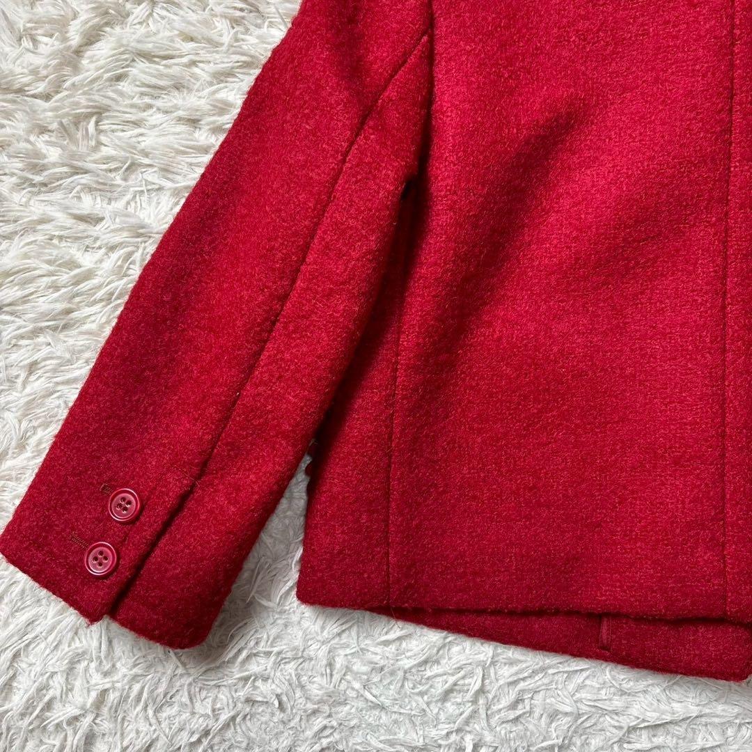 【美品】レッドヴァレンティノ　ジャケット　フリル　リボン　赤