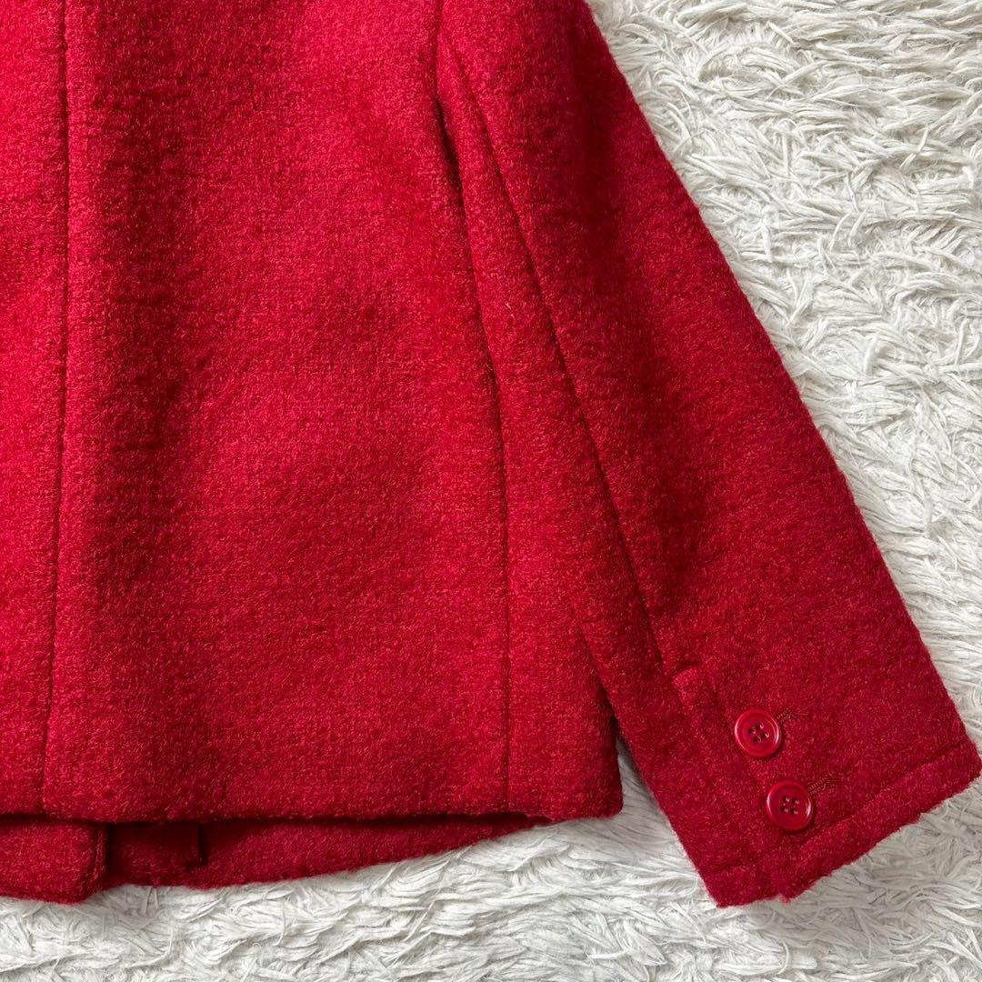 【美品】レッドヴァレンティノ　ジャケット　フリル　リボン　赤