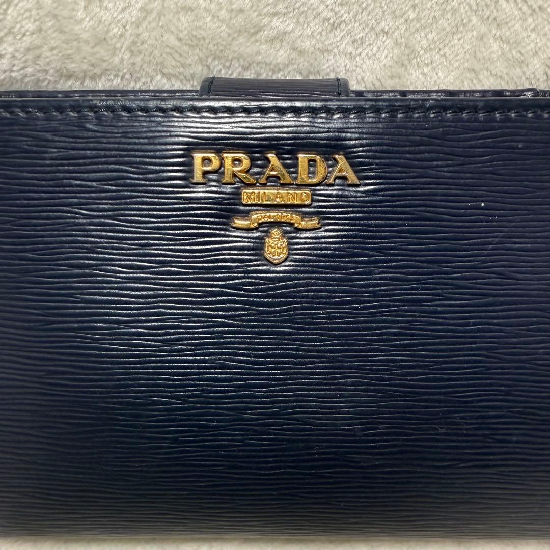 RUI様用 PRADA プラダ ネイビー 二つ折り財布