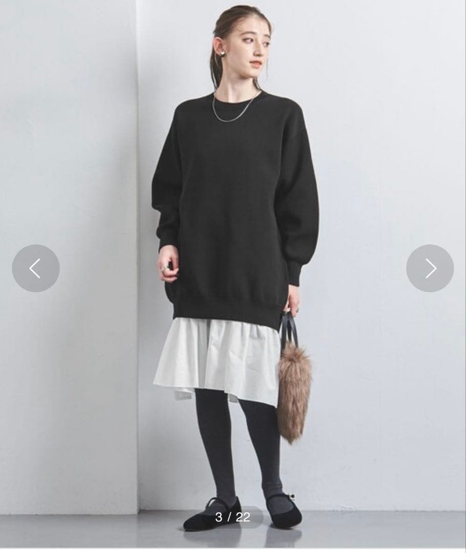 ユナイテッドアローズ ジャカードコンビワンピース