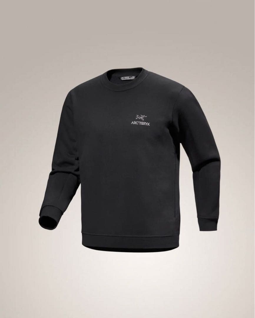 ARC'TERYX ／アークテリクス ／エンブレムフリースクルー 黒　／Lサイズ