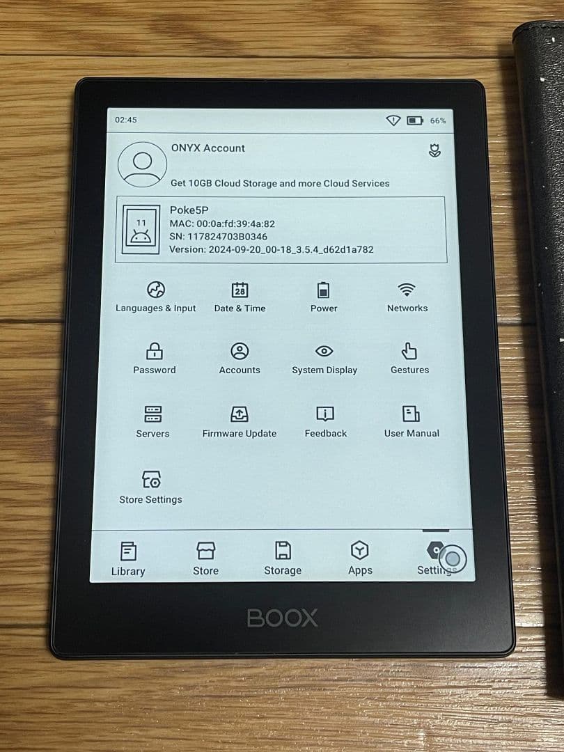 BOOX Poke5 ６インチ 電子ペーパー タブレット 動作確認済み