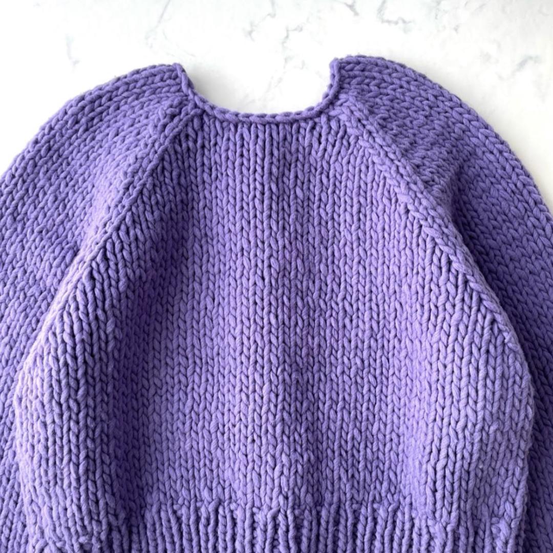 【新品】シールームリン ハンドメイド ウール マルチカーディガン パープル F