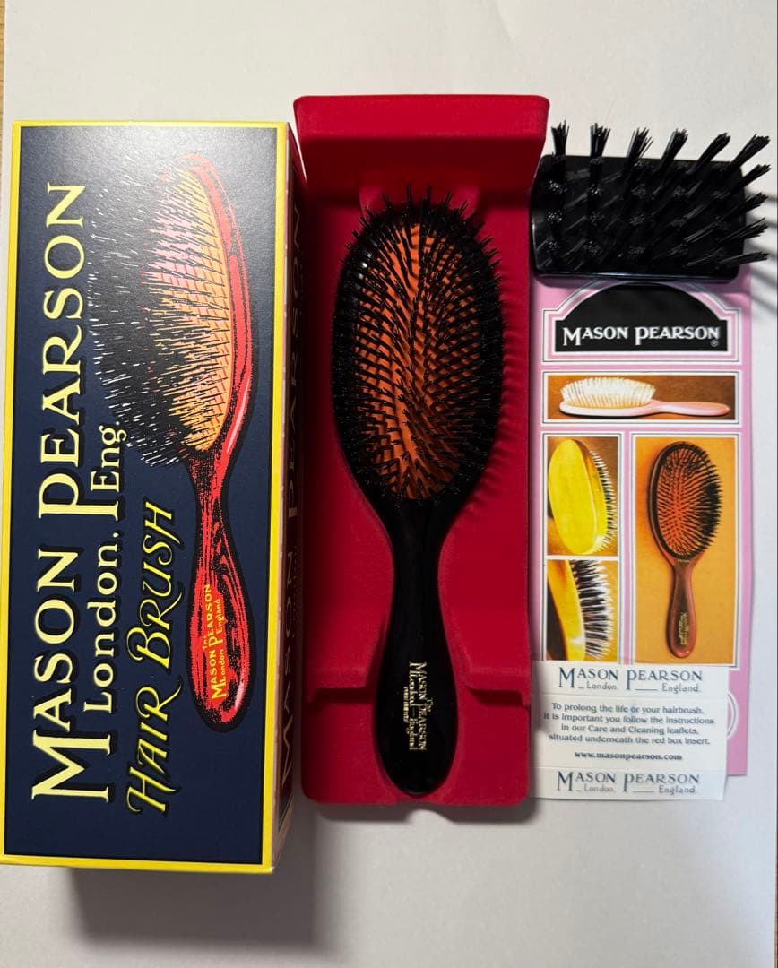 【美品】MASON PEARSON ハンディブリッスル ダーク・ルビー