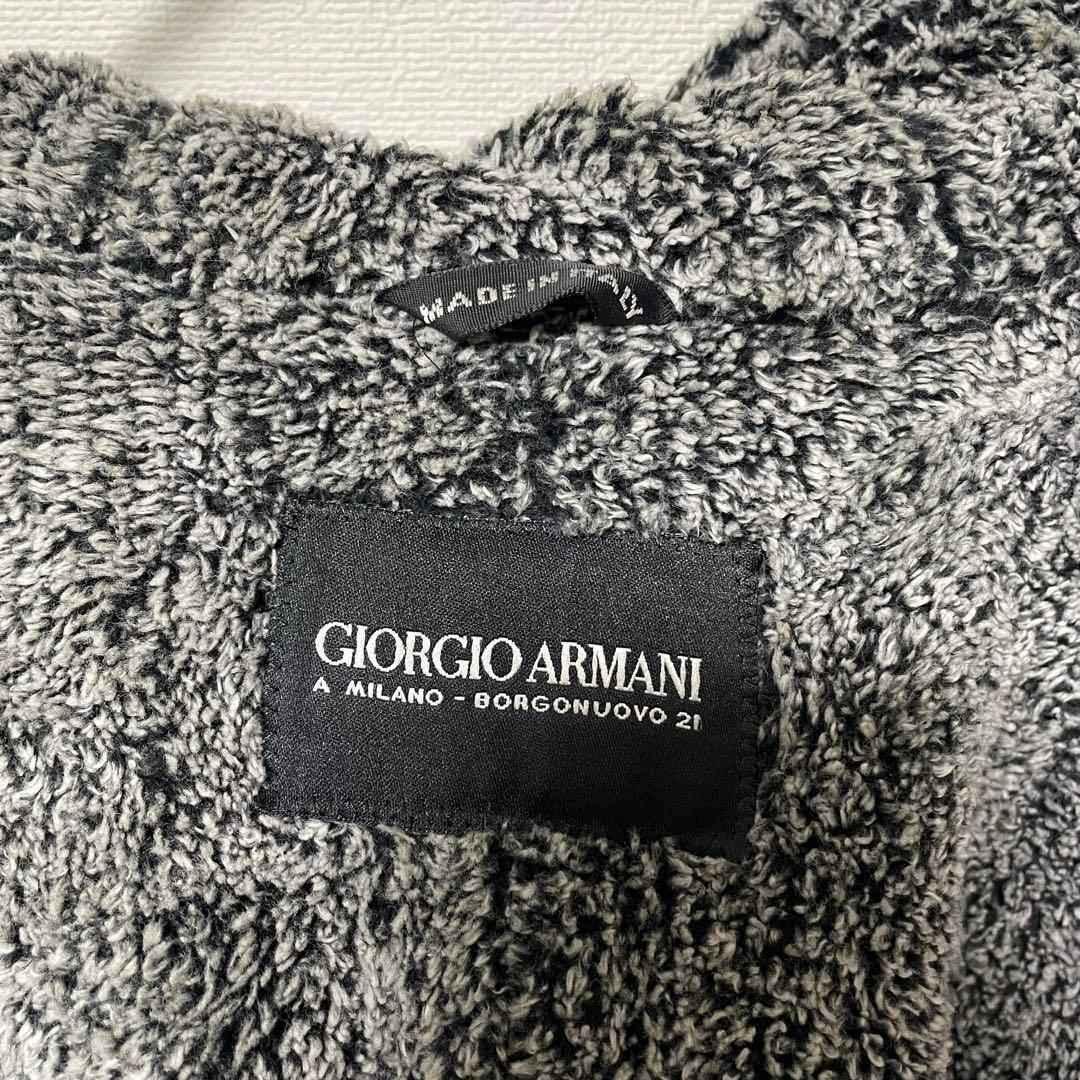 ジョルジオアルマーニ ウールコート フード付き イタリア製 グレー