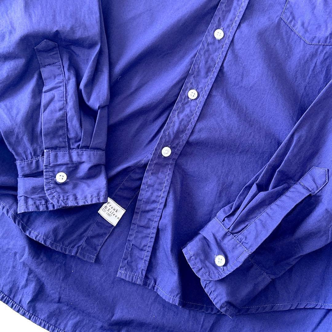 人気 フランク&アイリーン EILEEN スキッパーシャツ パープル ゆったり