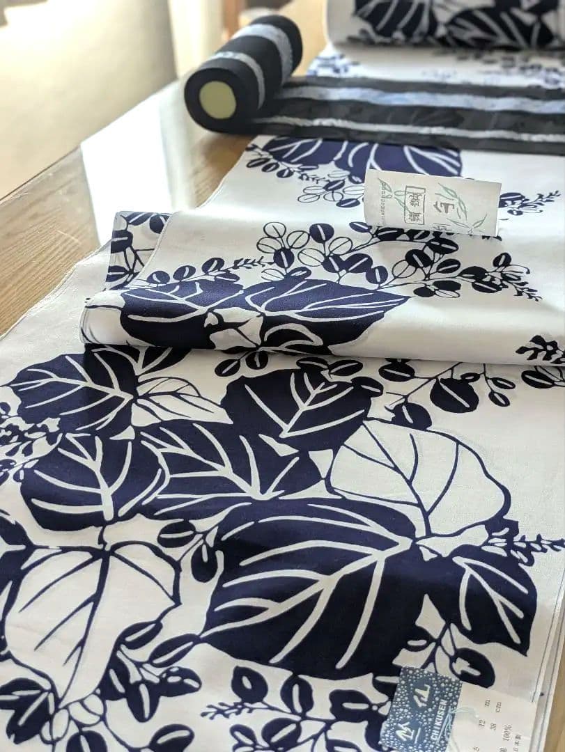 竺仙浴衣宮下真理子萩、本場筑前博多織四寸帯お仕立て代込み今期完売品