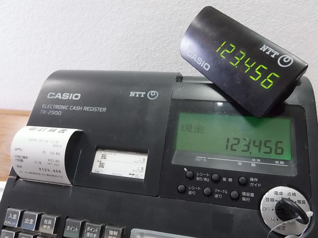 カシオ 飲食店向 72タッチ 3面可能 TK-2500 レジスター250501