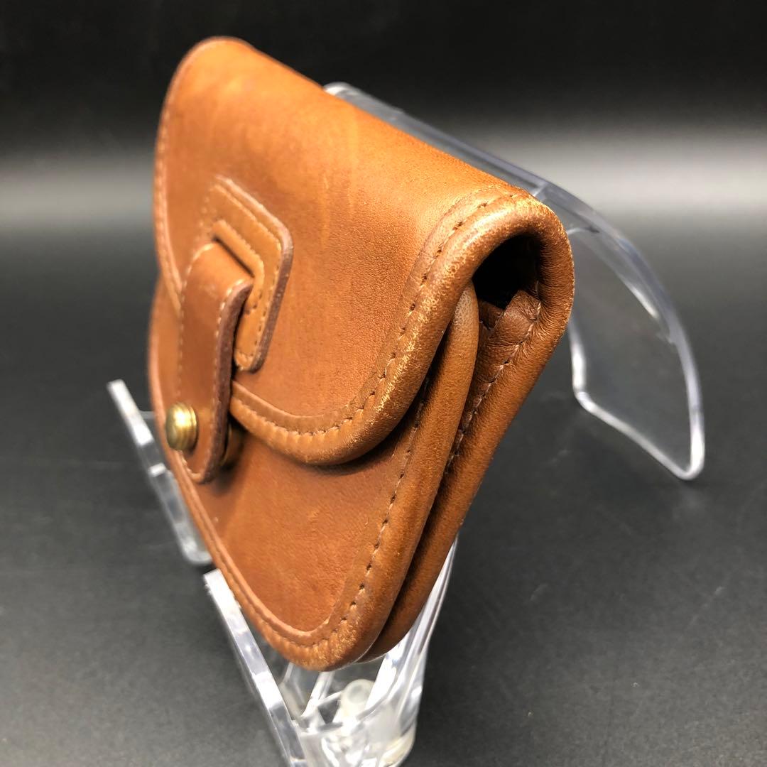 希少 COACH オールドコーチ ケース 小銭入れ レザー ライトブラウン